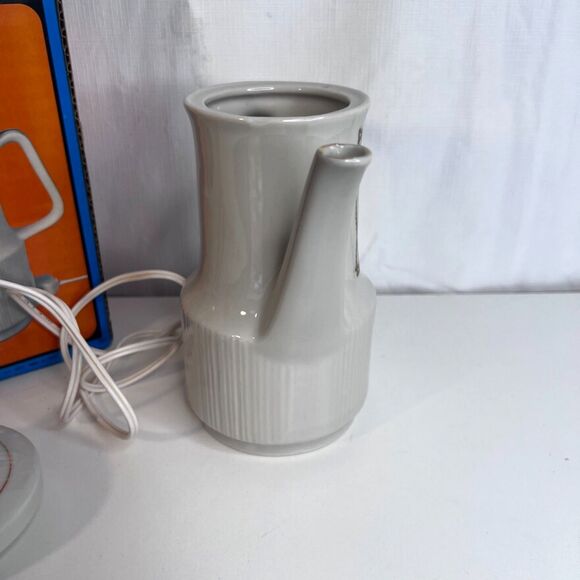 VTG NEW 1972 Nevco 6 Cup Porcelain Electric Heater Water Coffee Nautical Ship - Picture 5 of 12